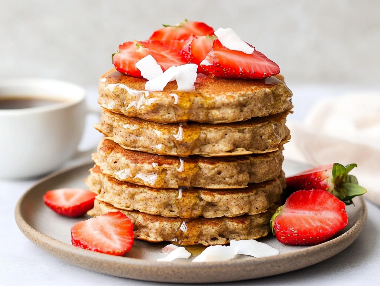 Buckwheat Flour Strawberry Pancakes